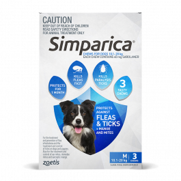Simparica Dog Medium 10.1-20kg Blue
