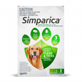 Simparica Dog Large 20.1-40kg Green