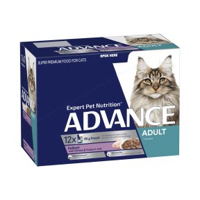 Advance Adult Cat Chicken & Turkey in Jelly 12 x 85g front