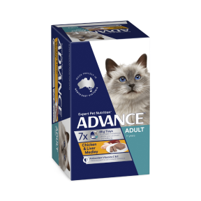 Advance Adult Cat Chicken and Liver Medley 7 x 85g front