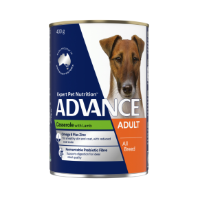 Advance Adult Dog All Breed Casserole With Lamb 12 x 400g front