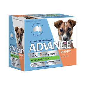Advance Dog Puppy Lamb With Rice 12x100g front