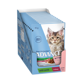 Advance Kitten Lamb In Gravy 12 x 85g front