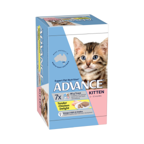 Advance Kitten Tender Chicken Delight 7 x 85g front