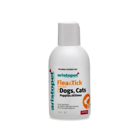 Aristopet Flea & Tick Shampoo Dogs, Cats, Puppies & Kittens 125ml Short Expiry