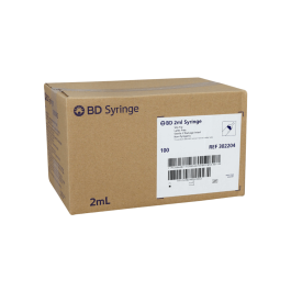 BD Luer Slip Syringe 2/3ml 100 Pack [302204] Box