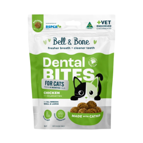 Bell & Bone Dental Bites for Cats Chicken & Blueberry 80g