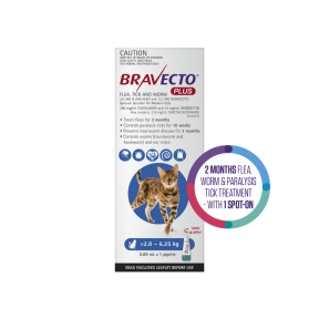 Bravecto Plus Cat 2.8-6.25kg Blue