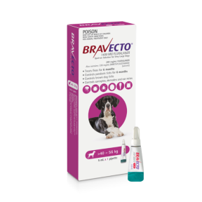 Bravecto Spot On Dog Very Large 40-56kg Pink 1 Pack Expiry Date 12/2025