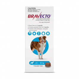 Bravecto Chewables Dog Large 20-40kg Blue
