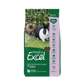 Burgess Excel Light Adult Rabbit Nuggets with Mint 1.5kg Front