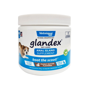 Glandex Anal Gland Support Dog Soft Chews Peanut Butter 60 Chews Short Expiry