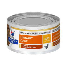 Hill's Prescription Diet Cat c/d Multicare Urinary Care Chicken & Veg Stew 24 x 82g front