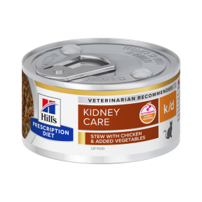 Hill's Prescription Diet Cat k/d Kidney Care Chicken & Vegetable Stew 24 x 82g front