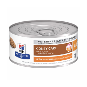 Hill's Prescription Diet Cat k/d Kidney Care Chicken Pate 24 x156g front of can