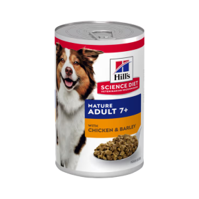 Hill's Science Diet Dog Adult 7+ Chicken & Barley Entree 12 x 370gm front