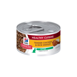 Hill's Science Diet Kitten Healthy Cuisine Tender Chicken & Rice Medley 24 x 79g front