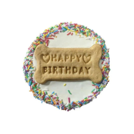 Huds & Toke Yoghurt Frosted Doggy Birthday Dog Treat Rainbow Sprinkles Short Expiry