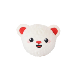 HugSmart Woof Love Bear Squeaker Ball Dog Toy Front