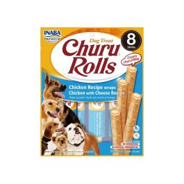 Inaba Churu Rolls Chicken With Cheese Wraps Dog Stick Treats 8 Pack