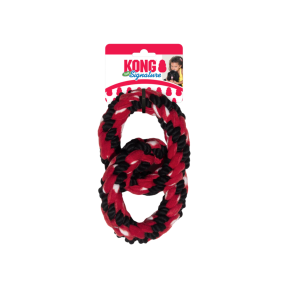 KONG Signature Rope Double Ring Tug Dog Toy Packaging