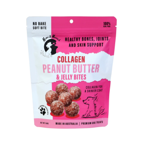 Mimi & Munch Collagen Peanut Butter & Jelly Bites Dog Treats 150g Front