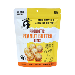 Mimi & Munch Probiotic Peanut Butter Bites Dog Treats 150g Front