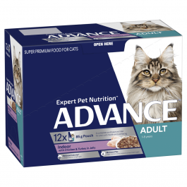 Advance Adult Cat Chicken & Turkey in Jelly 12 x 85g
