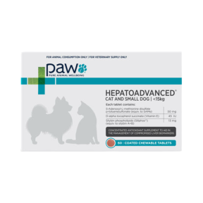 PAW Hepatoadvanced Cat and Small Dog 60 Tablets Front