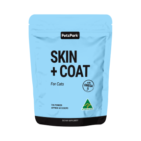 Petz Park Skin + Coat Powder Supplement For Cats 60 Scoops Short Expiry