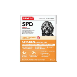 Prime100 SPD Chicken & Brown Rice 12 x 354g Front