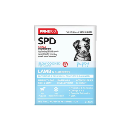Prime100 SPD Puppy Lamb & Blueberry 12 x 354g Front