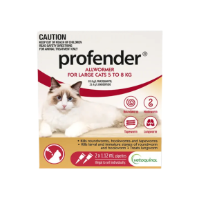 Profender Cat Large 5-8kg Red 2 Pack