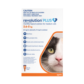 Revolution Plus Medium Cats 2.6-5kg Orange 3 Pack Short Expiry