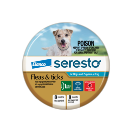 Seresto Flea and Tick Collar Dogs and Puppies Under 8kg Blue