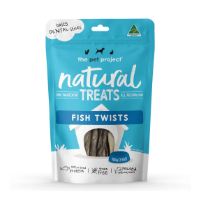 The Pet Project Natural Treats Fish Twists 100g