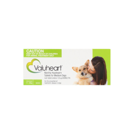 Valuheart Heartworm Tablets Dog Medium 11-20kg Green