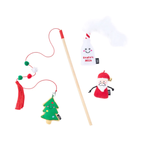 ZippyClaws Holiday ZippyStick Santa with Cookies and Milk