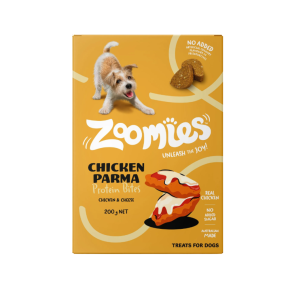 Zoomies Chicken Parma Protein Bites Dog Treats 200g