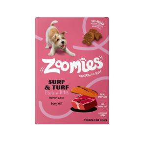 Zoomies Surf & Turf Protein Bites Dog Treats 200g