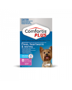 Comfortis Plus Dog Extra Small 2.3-4.5kg Pink 6 pack - Expires 11/22