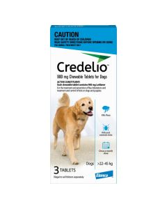 Credelio Chewable Dog Extra Large 22-45kg Blue 3 Pack - Expires 03/24