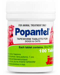 Popantel Tapewormer 100 Tablets