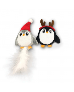 Quirky Kitty Christmas Penguins Cat Toy 2 Pack