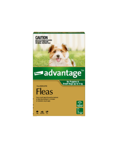 Advantage Puppy & Dog Small Up To 4Kg Green