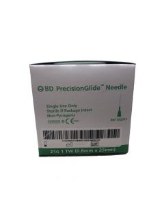BD PrecisionGlide Needle 21G X 1" Green 100 [302015]