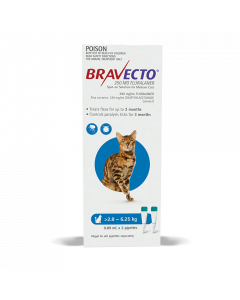 Bravecto Spot On Cat Medium 2.8-6.25kg Blue 2 Pack