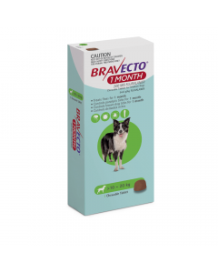 Bravecto 1 Month Medium Dog 10-20kg Green 1 Pack