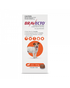 Bravecto Chewables Dog Small 4.5-10kg Orange