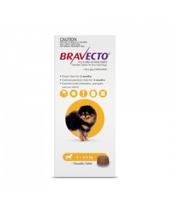Bravecto Chewables Dog Extra Small 2-4.5kg Yellow
